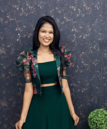 Skirt and top with organza overcoat